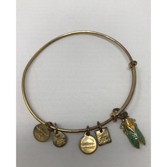 Alex and Ani Charity by Design Grasshopper Charm Bangle Bracelet - Picture 1 of 6